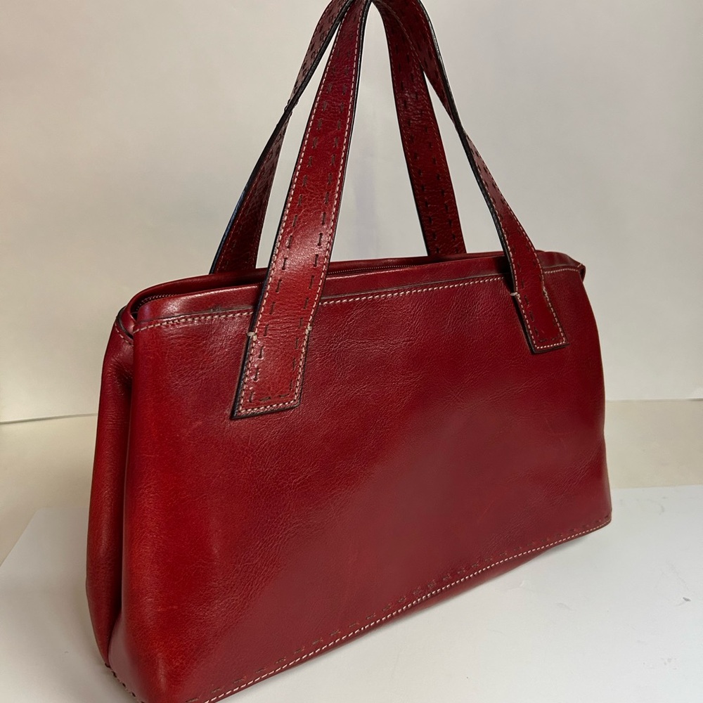 Fossil Red Leather Shoulder Bag